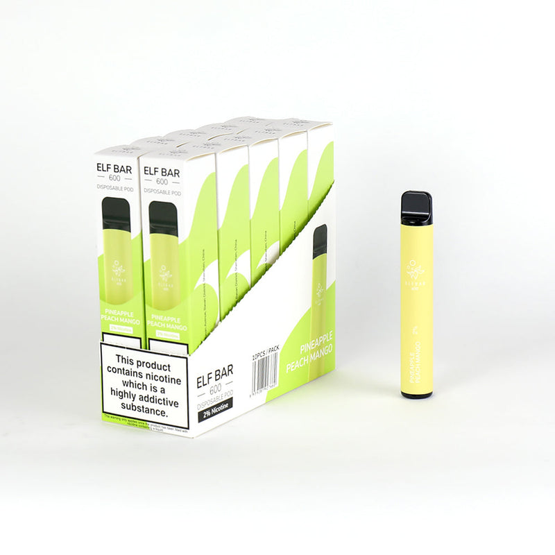 Elf Bar 600 Puffs Disposable Vape 20mg Pack Of 10