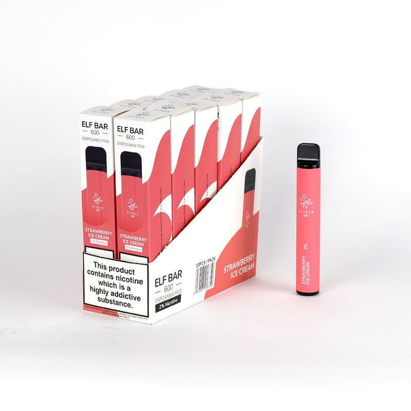 Elf Bar 600 Puffs Disposable Vape 20mg Pack Of 10