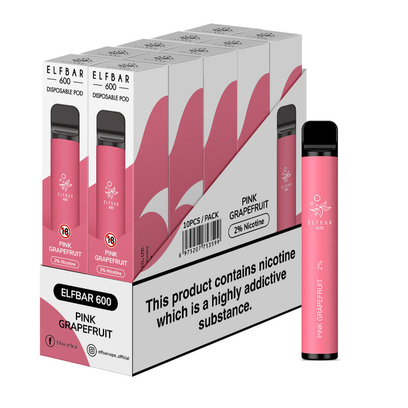 Elf Bar 600 Puffs Disposable Vape 20mg Pack Of 10