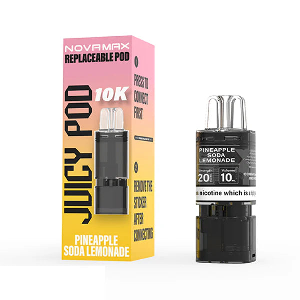 Juicy Pod Novamax 10K Replacement Prefilled Pod | 2 ml Mesh Coil | 20 mg Nic Salt