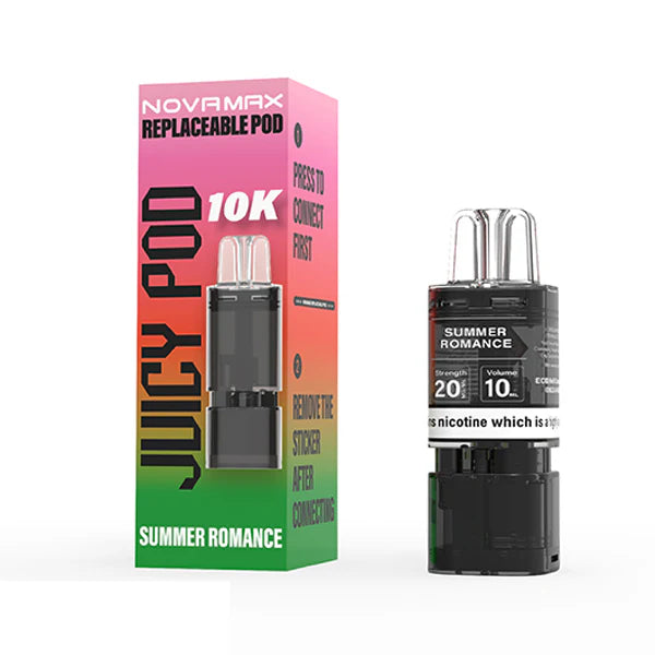 Juicy Pod Novamax 10K Replacement Prefilled Pod | 2 ml Mesh Coil | 20 mg Nic Salt