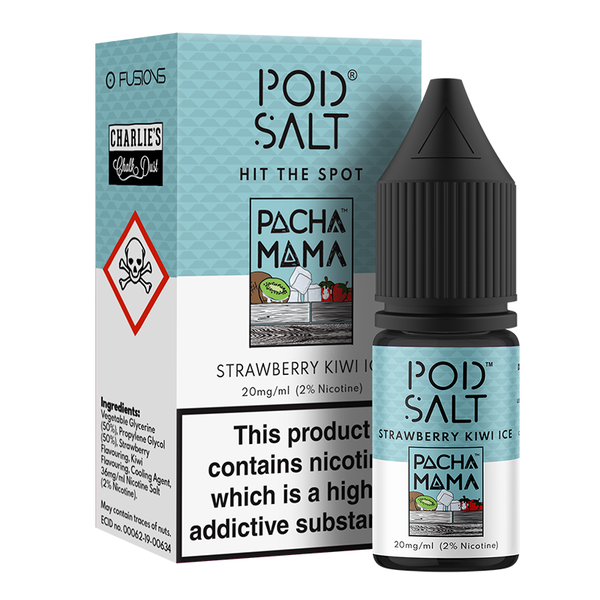 Pod Salt Fusions Pacha Mama Strawberry Kiwi Ice E-Liquid 10ml